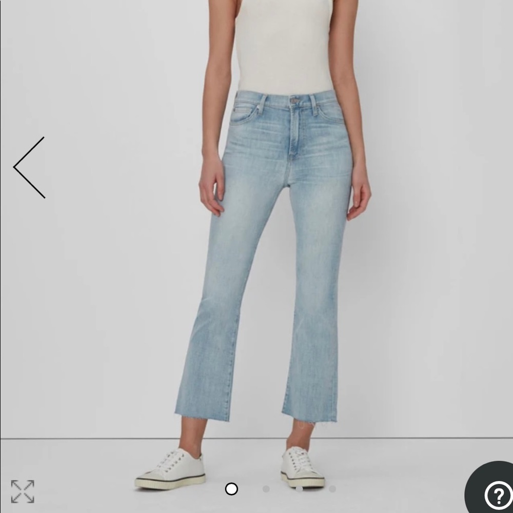 7 for All Mankind Lefthand Slim Kick Crop in Rosemary